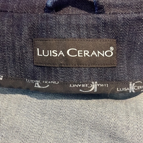 Luisa Cerano Denim Trench Coat Jacket - Picture 11 of 16